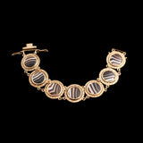 Post Edwardian Banded Agate Panel Bracelet