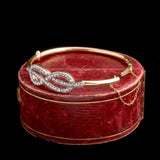 Victorian Diamond Love Knot Bangle