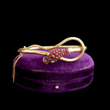 Victorian Rose Cut Garnet Pinchbeck Snake Bangle