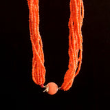 Early Victorian Coral Beads & "Pineapple" Clasp Bracelet Set