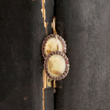 Georgian Dendritic Agate & Garnet Earrings