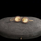 Georgian Dendritic Agate & Garnet Earrings