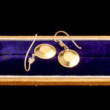 Late 19th Century Gold Miner's Pan Nugget Earrings