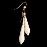 Grand Tour Carved Shell Torpedo Earrings