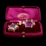 Victorian Amethyst Sunburst Earrings