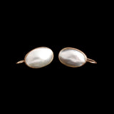 Edwardian Blister Pearl Earrings