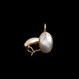 Edwardian Blister Pearl Earrings