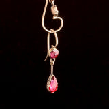 Georgian Perpignan Garnet Drop Earrings