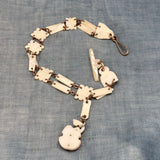 Mother of Pearl Watch Chain w/ Padlock