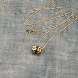 Pearl and Turquoise Barrel Slide Necklace