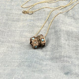 Pearl and Turquoise Barrel Slide Necklace