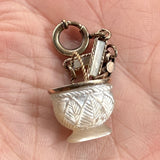 Mother of Pearl Basket Charm