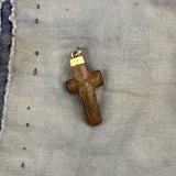 Staurolite "Fairy Cross" Gold Pendant