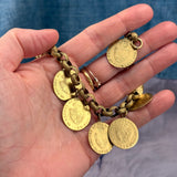 Georgian Pinchbeck Chain w/ Gaming Tokens