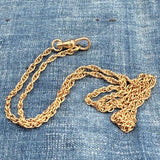 Gold Fill Antique 19.5" Rope Chain w/ Dog Clip #1