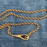 Gold Filled 20.5" Antique Rope Chain w/ Dog Clip