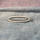 Barrette with White Enamel