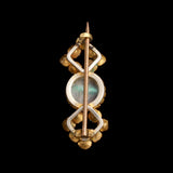 Edwardian Saphiret & White Paste Man in the Moon Brooch