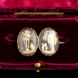 Georgian Micro Ivory Double Locket Brooch