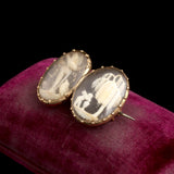 Georgian Micro Ivory Double Locket Brooch