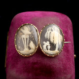 Georgian Micro Ivory Double Locket Brooch