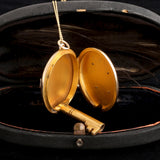 Victorian "ND" Monogram Concealed Key Locket