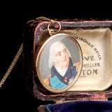Georgian Louis XVIII Miniature Portrait Locket