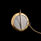 Victorian Fancy Carved Onyx Locket & Brooch