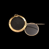 Victorian Fancy Carved Onyx Locket & Brooch