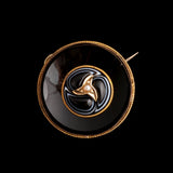 Victorian Fancy Carved Onyx Locket & Brooch