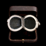 Victorian "Souvenir from F.F." Silver Horseshoe Locket