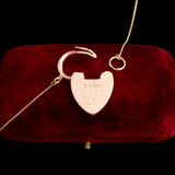 Edwardian "July 30 '07" Heart Lock Necklace