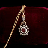 Georgian Garnet & Diamond Halley's Comet Necklace