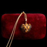 Victorian Tiger's Eye Pekingese Necklace