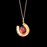 Victorian Garnet & Diamond Horseshoe Necklace