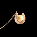 Victorian Garnet & Diamond Horseshoe Necklace