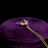 Victorian Rose Cut Diamond Bird Necklace