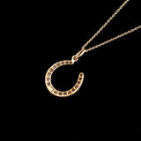 Late Victorian Old Cut Diamond Horseshoe Necklace