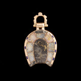 Gold Rush Era Gold in Quartz Horseshoe Locket