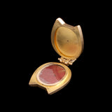 Gold Rush Era Gold in Quartz Horseshoe Locket