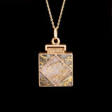 Victorian Gold in Quartz "PES" Monogram Locket