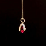 Victorian Star-Set Diamond & Garnet Necklace