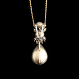 Georgian Diamond & Pink Paste Pendant