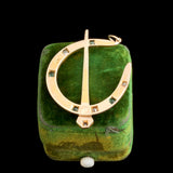 Late Victorian Emerald & Diamond Horseshoe & Nail Pendant