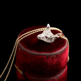 Edwardian Diamond & Ruby Fox Mask Necklace