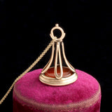 Victorian "FB" & Hand Wax Seal Necklace