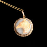 Victorian Fox Cameo Necklace
