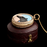 Victorian Enamel Greyhound Locket