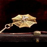 Imperial Russian Fly in a Spiderweb Pendant