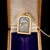 Victorian Hand-Painted Kookaburra Locket